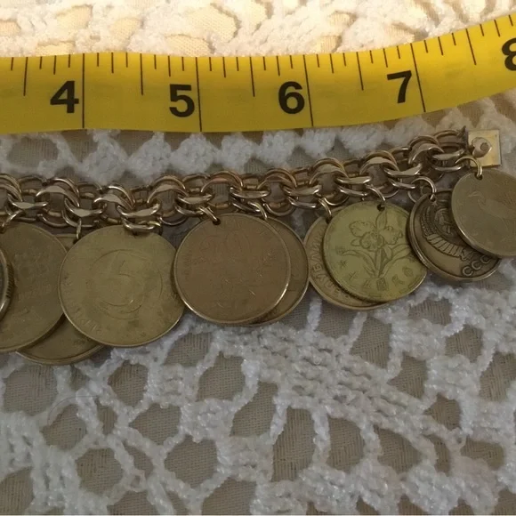🌹Host Pick- Gold 15 Coin Heavy Charm Bracelet/ ELCO 1/20,12 K Gold Filled - Picture 5 of 16